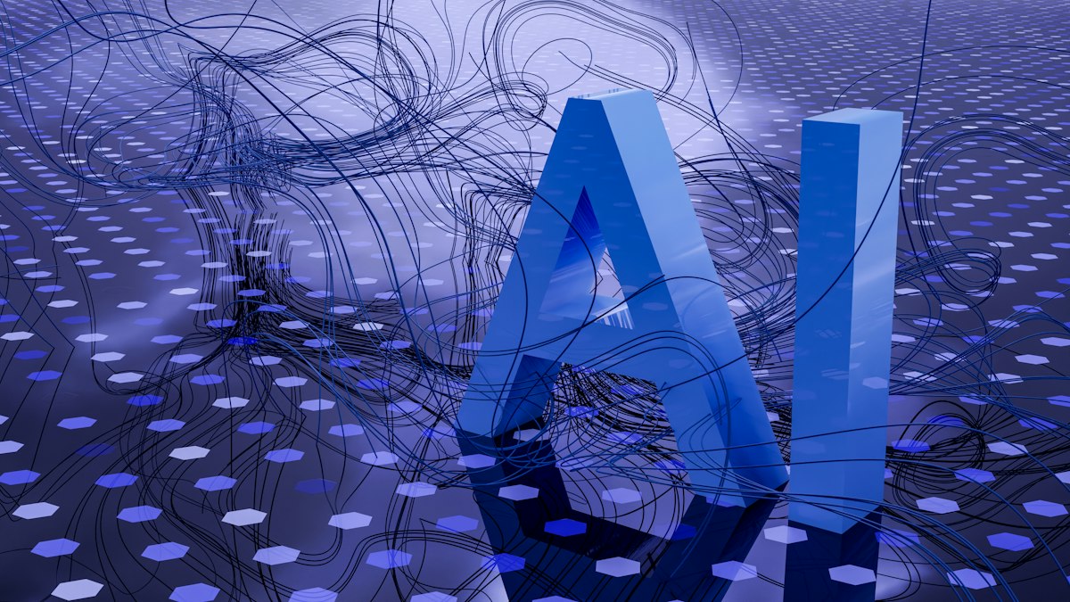 Circuit board / AI motif (stock)